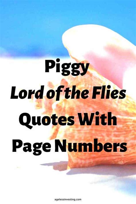 lord of the flies piggy quotes|quotes that show piggy is intelligent.